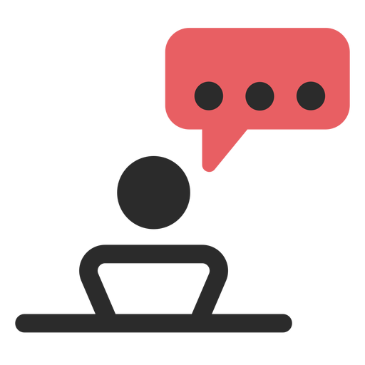 Ícone de contato para conversa em reunião Desenho PNG