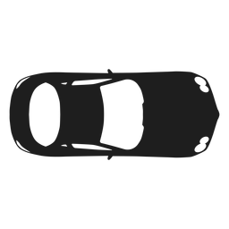 Silhueta da vista superior do carro Mercedes Desenho PNG