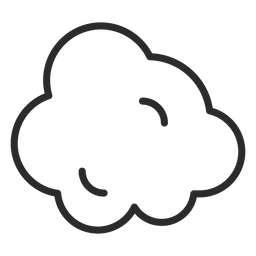 Meteorology cloud stroke icon PNG Design