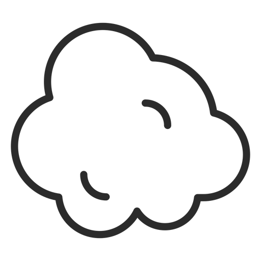 Icono de trazo de nube de meteorolog?a Diseño PNG