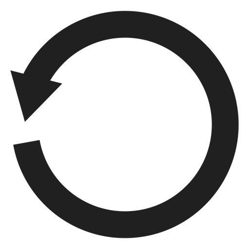 One thick arrow circle PNG Design