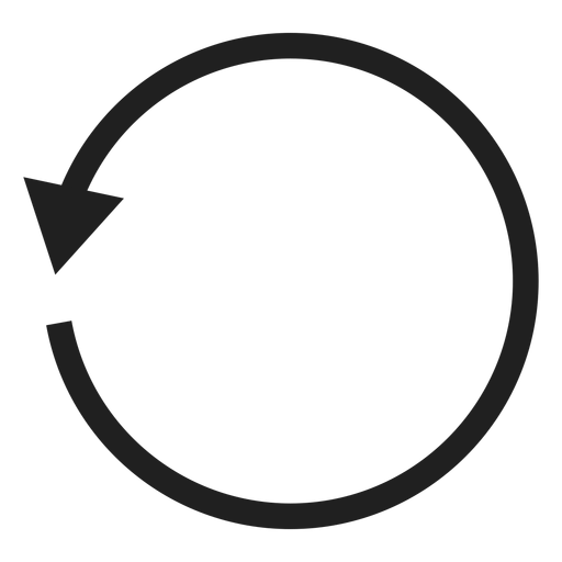 One thin arrow circle PNG Design