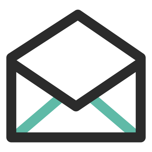 Open mail contact icon PNG Design