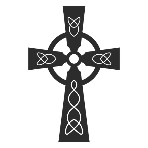Icono de cruz cristiana adornado Diseño PNG