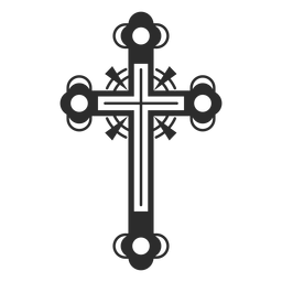 Ornamented cross icon Ornamented cross icon