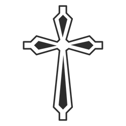 Verzierte Cross-Religion-Ikone PNG-Design