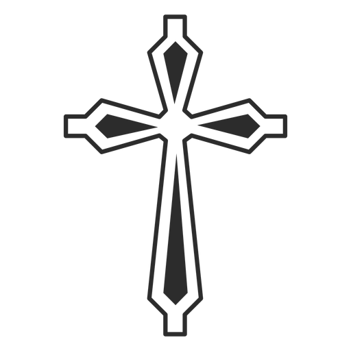 ?cone de cruz ornamentada com religi?o Desenho PNG