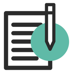 Kontaktsymbol für Papier und Bleistift PNG-Design