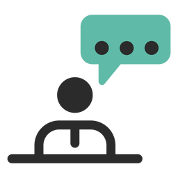 Icono de contacto de conversación personal Diseño PNG