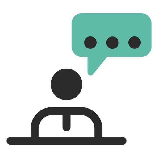 Personal talk contact icon PNG Design