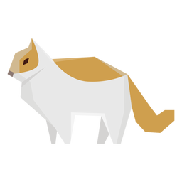 Ilustración geométrica de gato mascota Diseño PNG