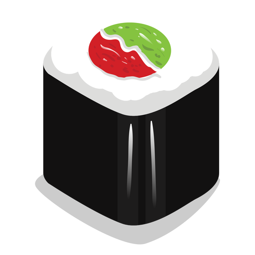 Philadelphia sushi roll icon
