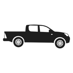 Pickup car side view silhouette PNG Design