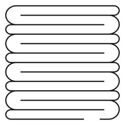 Pile of towels stroke icon PNG Design