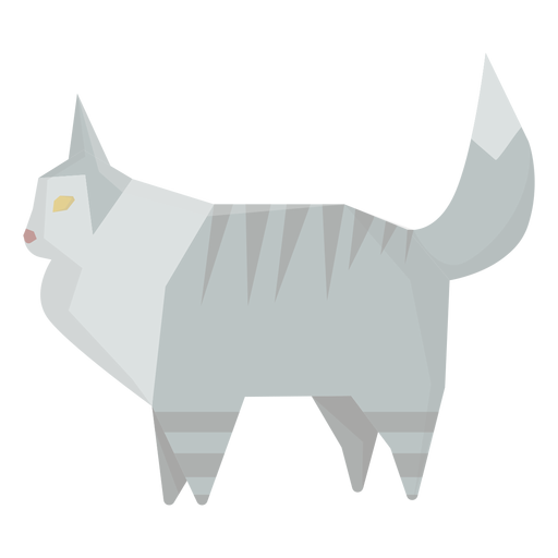 Ilustración geométrica del gato Ragdoll Diseño PNG
