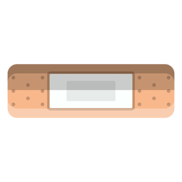 Ícone de bandagem adesiva retangular Desenho PNG