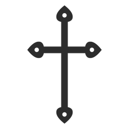Elemento de cruz cristiana religiosa Diseño PNG