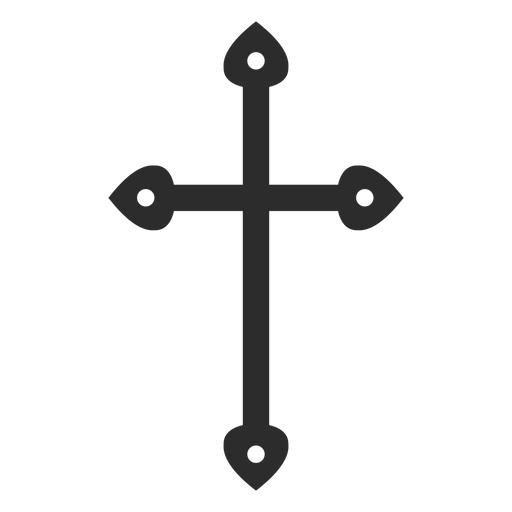 Religious christian cross element PNG Design