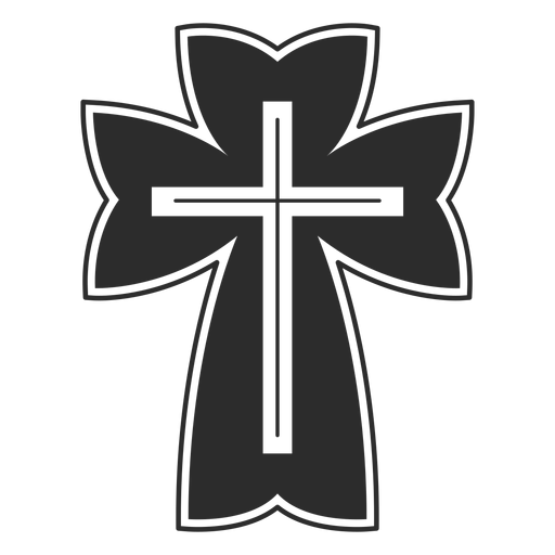 Religious christian cross icon PNG Design