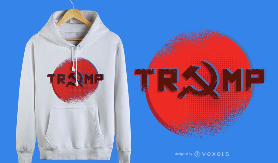 Trump Russian Style Graphic T-shirt Design Trump Russian Style Graphic T-shirt Design