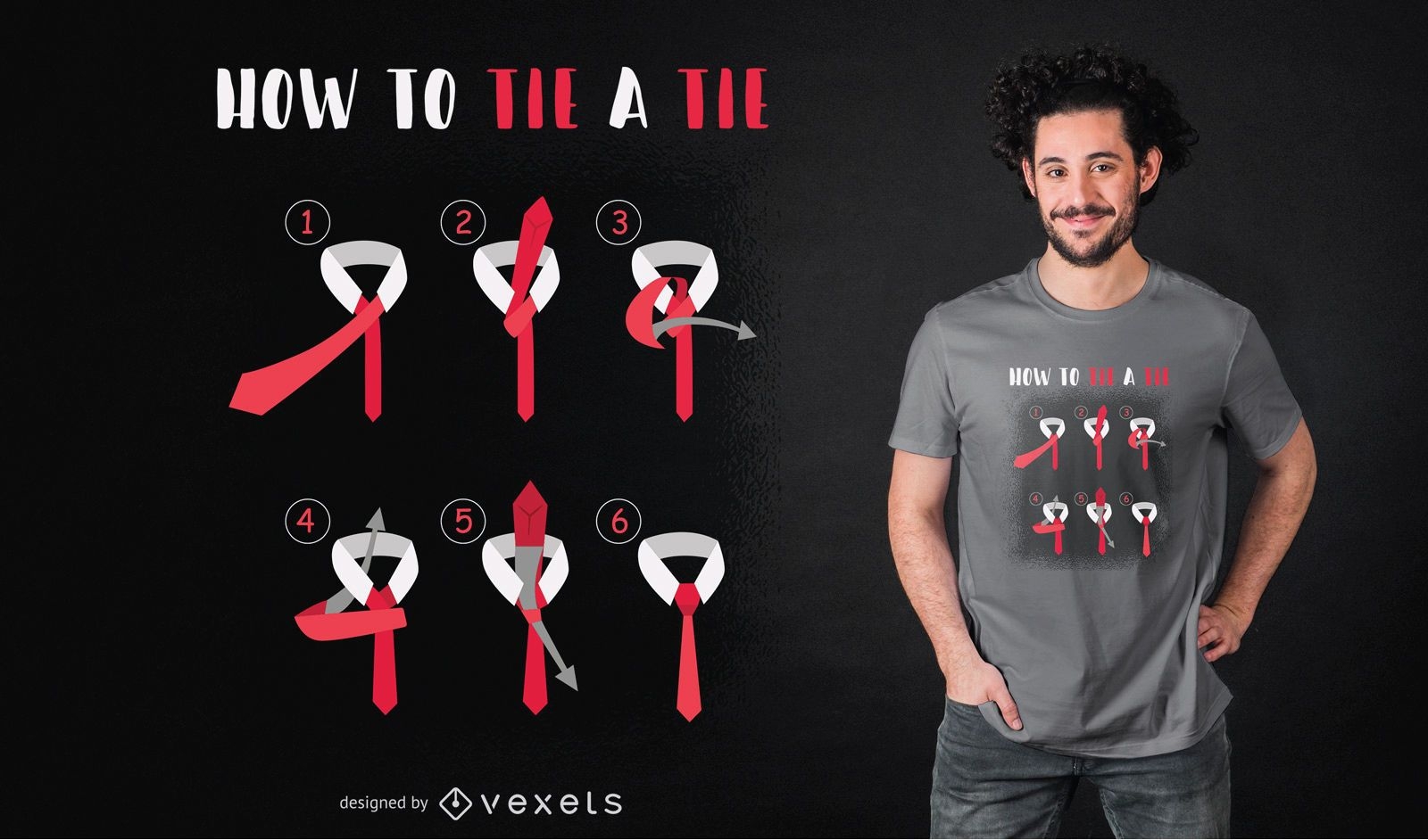 Cómo atar un diseño de camiseta gráfica de corbata
