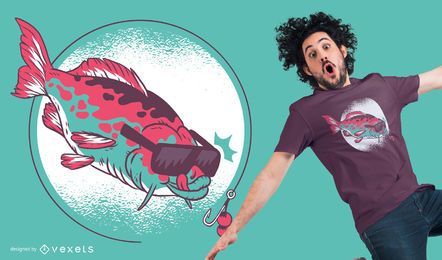 Karpfen und Boilies, die grafisches T-Shirt Design fischen Karpfen und Boilies, die grafisches T-Shirt Design fischen