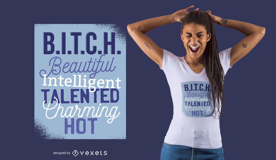 Diseño divertido de la camiseta de las letras de la muchacha Diseño divertido de la camiseta de las letras de la muchacha
