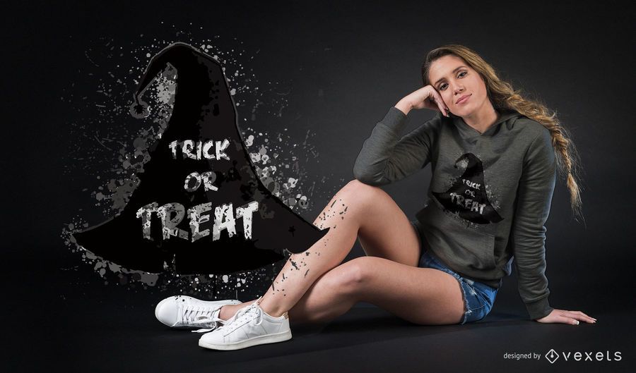 Witch hat Halloween t-shirt design Witch hat Halloween t-shirt design
