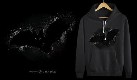 Design de t-shirt de Halloween para morcego