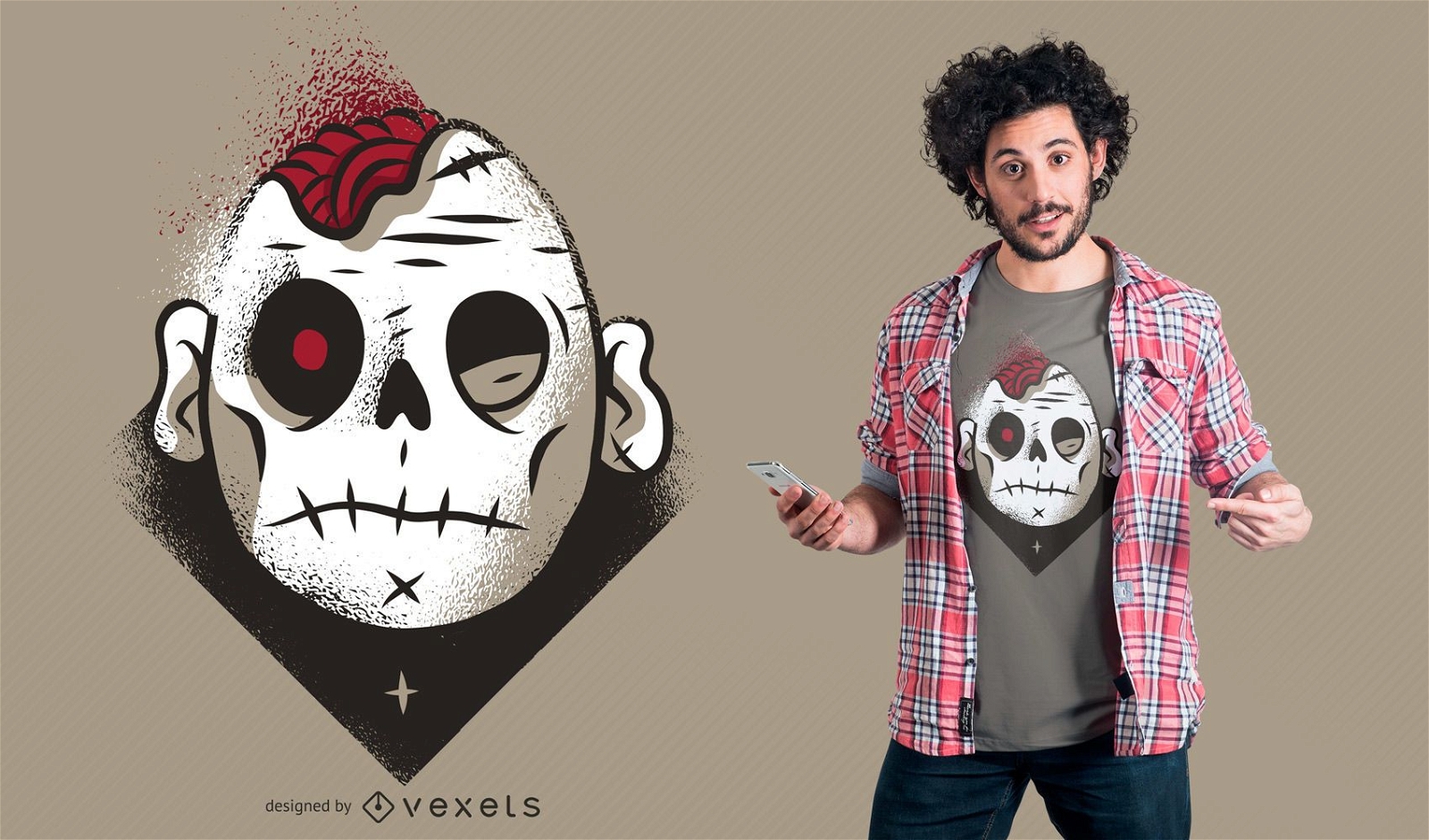 Dark Zombie t-shirt design