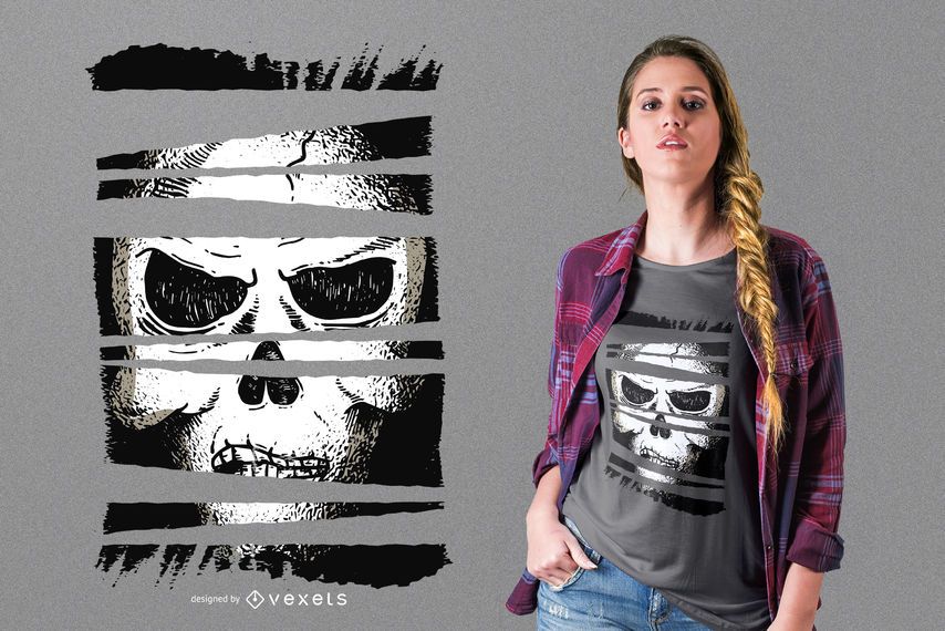 Diseño de camiseta calavera oscura Diseño de camiseta calavera oscura