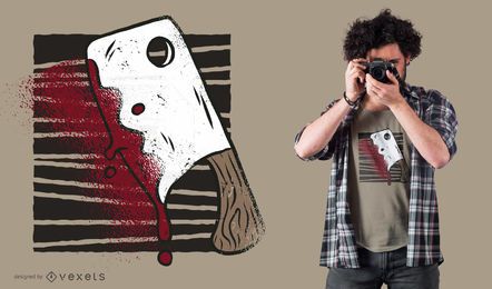 Projeto sangrento do t-shirt do machado Projeto sangrento do t-shirt do machado