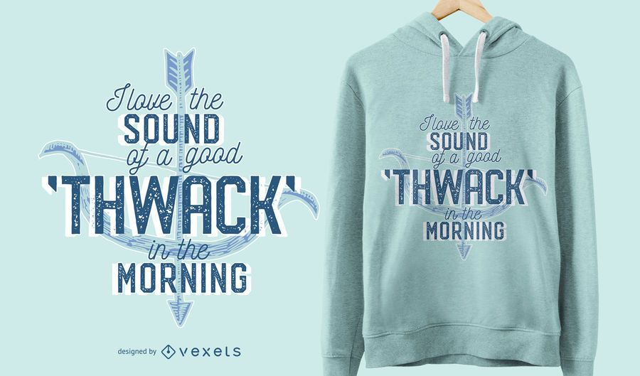Projeto do t-shirt do thwack do tiro ao arco Projeto do t-shirt do thwack do tiro ao arco