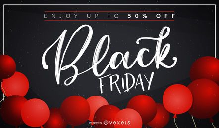 Black Friday Balloons Design Black Friday Balloons Design