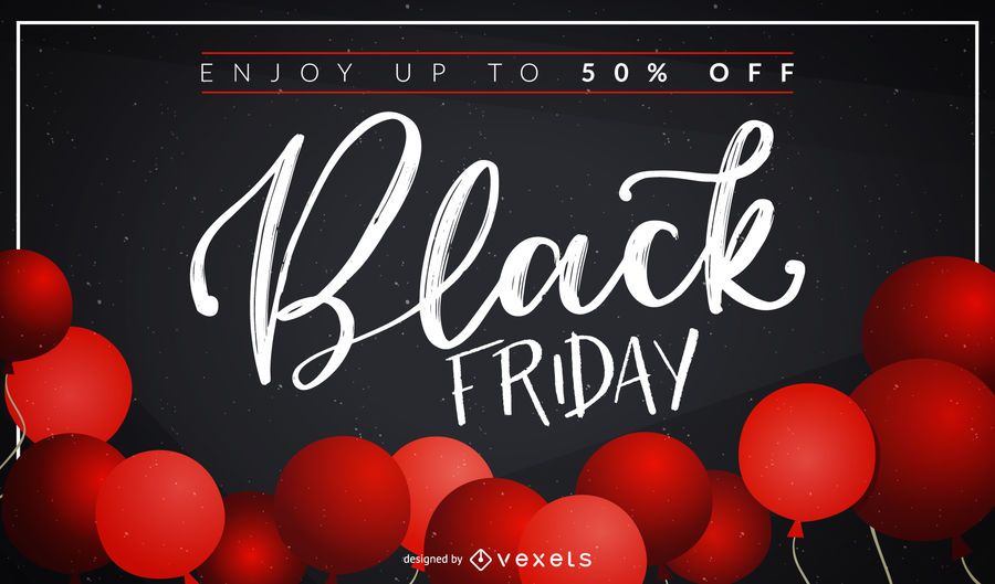Black Friday Balloons Design Black Friday Balloons Design