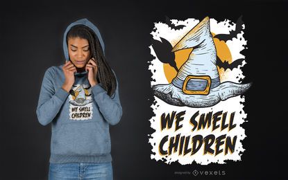 We smell children t-shirt design