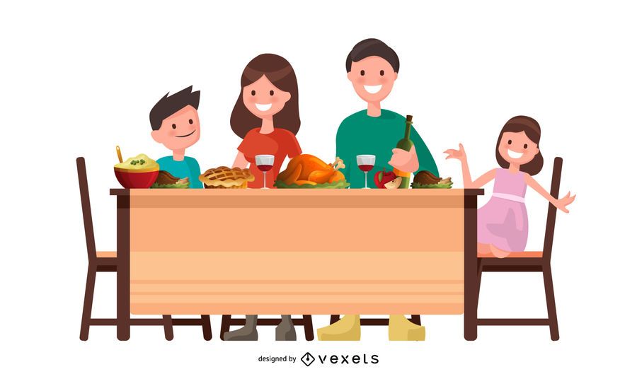 Thanksgiving family vector design Thanksgiving family vector design