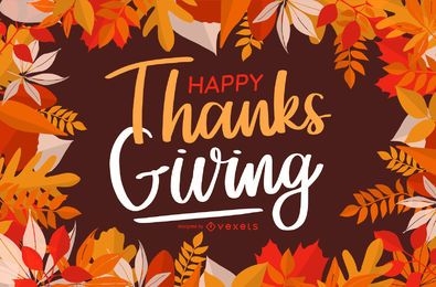 Happy Thanksgiving Greeting Card Design