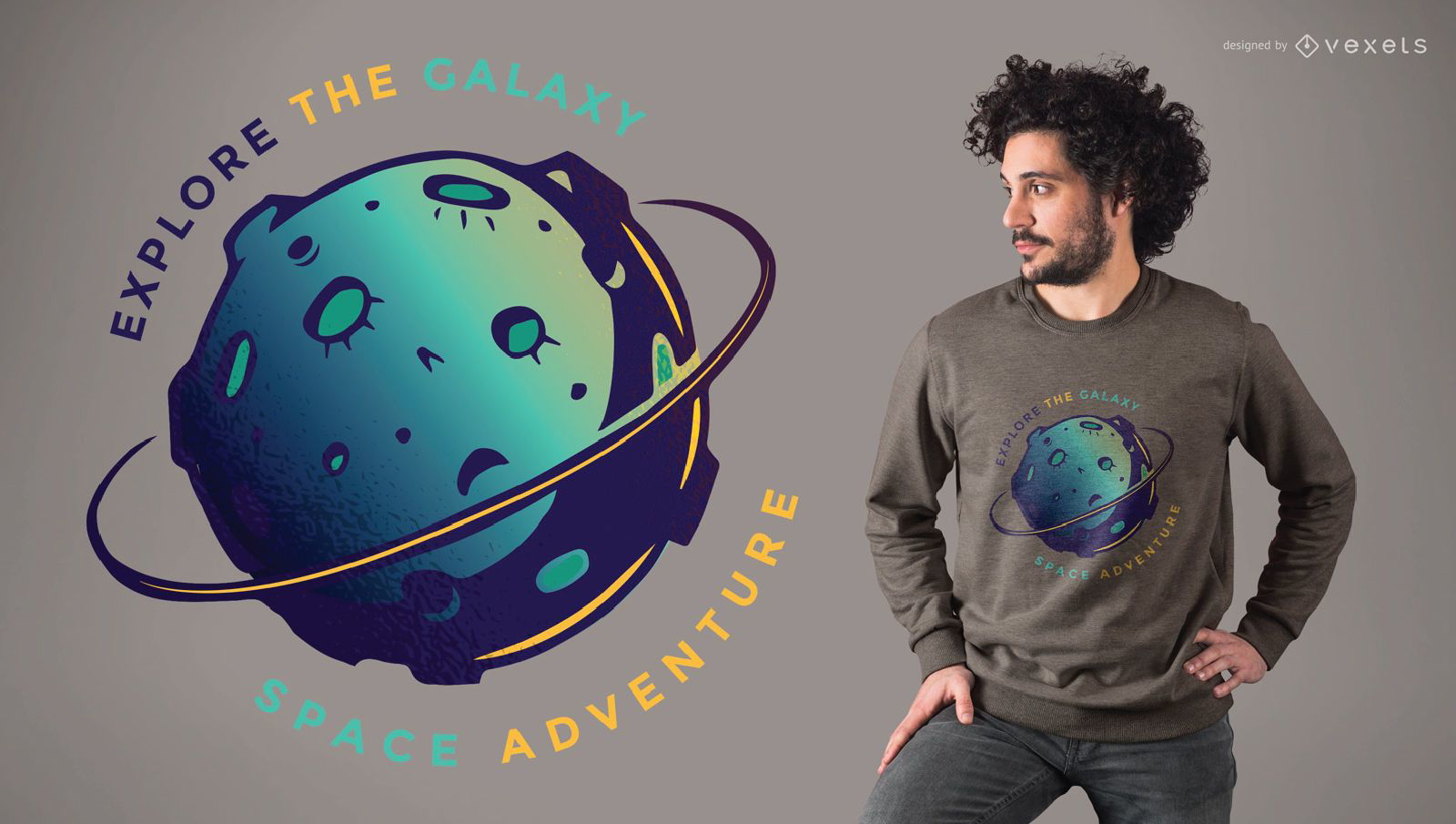 Explora el dise?o de la camiseta de la galaxia