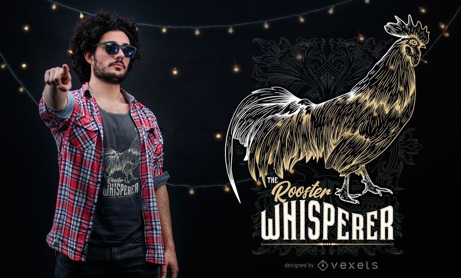 Rooster Whisperer Graphic T-shirt Design Rooster Whisperer Graphic T-shirt Design