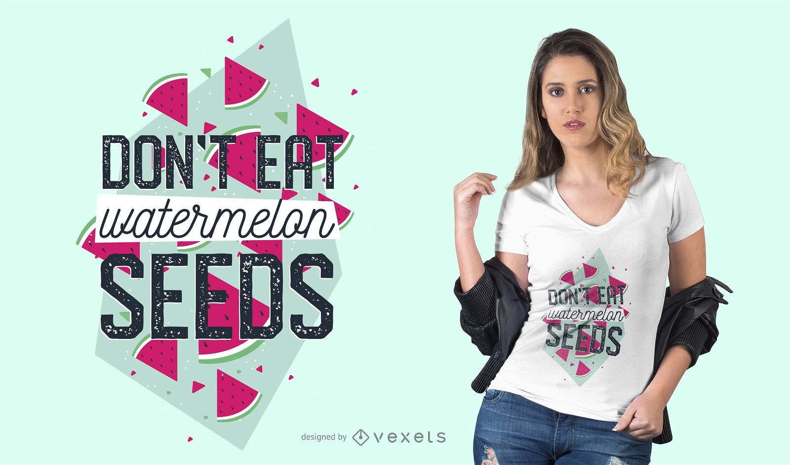 Design de camisetas de sementes de melancia