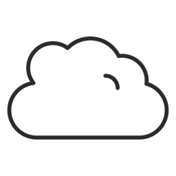Cloudy weather stroke icon clouds