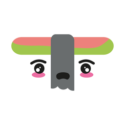 Disappointed kawaii face sushi nigiri food PNG Design