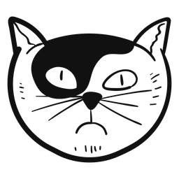 Envy cat hand drawn avatar cat PNG Design Transparent PNG