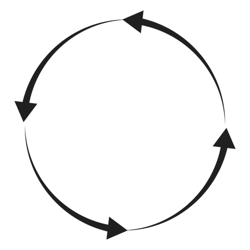 Four arrows circle circle element PNG Design