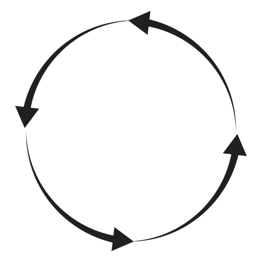 Vier Pfeile kreisen Kreiselement ein PNG-Design