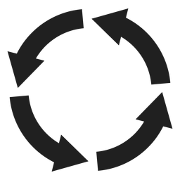 Four thick arrows circle circle element PNG Design Transparent PNG