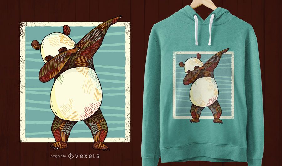Panda dabbing t-shirt design Panda dabbing t-shirt design
