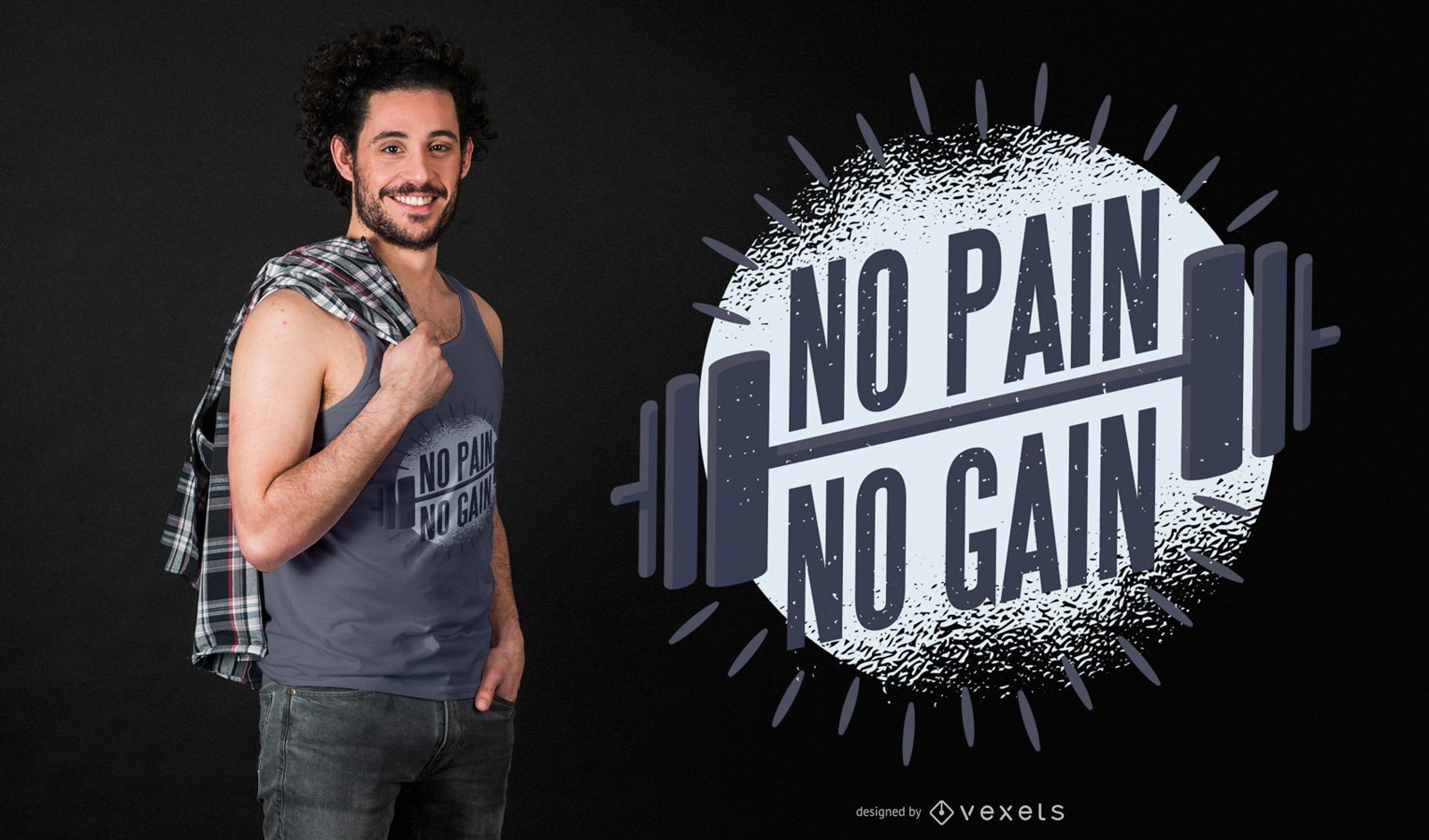 Kein Schmerz kein Gewinn T-Shirt Design