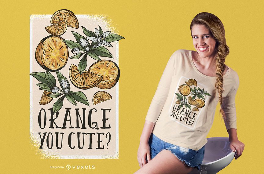 Orange you cute t-shirt design Orange you cute t-shirt design